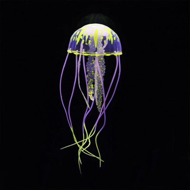 Artificial Swim Glow Jellyfish for Fish Tank - Luminous Aquarium Underwater Decoration
