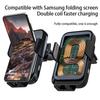 Wireless Car Charger Stand Automatic Fast Charging Station For iPhone 15 14 13 12 Samsung Z Flip Fold Xiaomi Phone Holder Mount