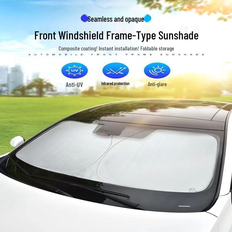 2024 Universal Car Sunshade: Heat Insulation & Light Blocking Double Circle Interior Film