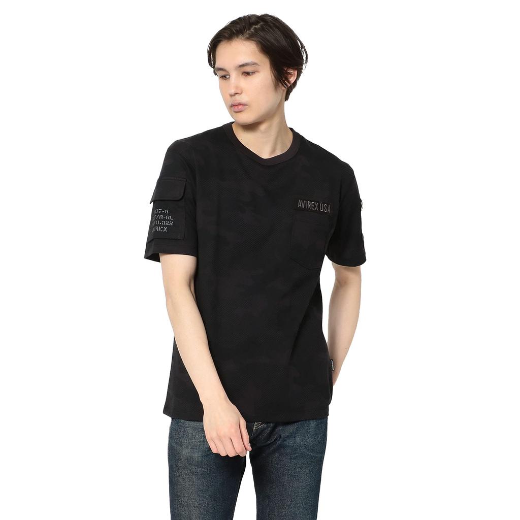 Avirex Men's SS Fatigue T-Shirt, Size S, 809 Black/Camo