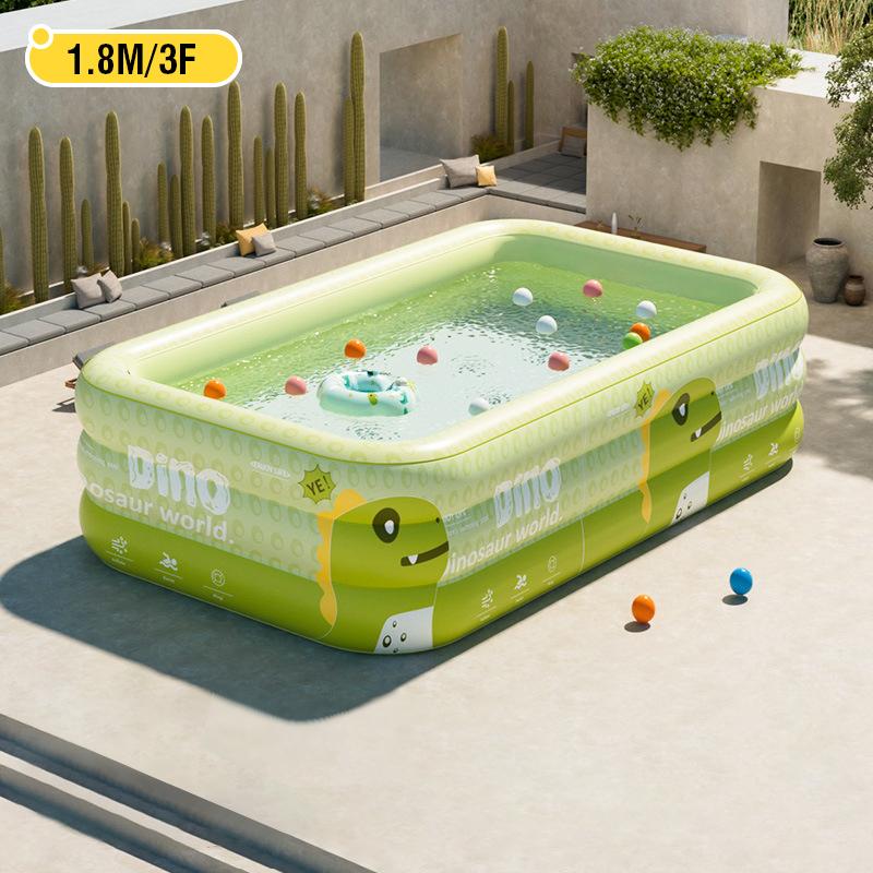 non-toxic 1.5-2.6M PVC Inflatable Swimming Pool Children's Cute Home Outdoor Large Pool for Family for Backyard Baby Indoor Bath Bathtub