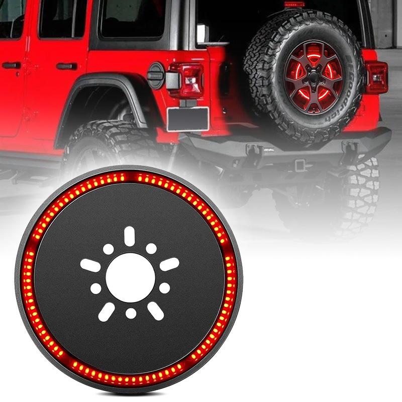 Spare Tire Brake Light For Jeep Wrangler TJ JK JL Unlimited Rubicon Sahara X Sport 1996- Rear Tail Wheel Tyre Lamp