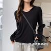 8 Hooded Lazy Wind Long Sleeve Bottom Shirt Women's Spring, Autumn and Winter New Solid Color Inner Shirt Top