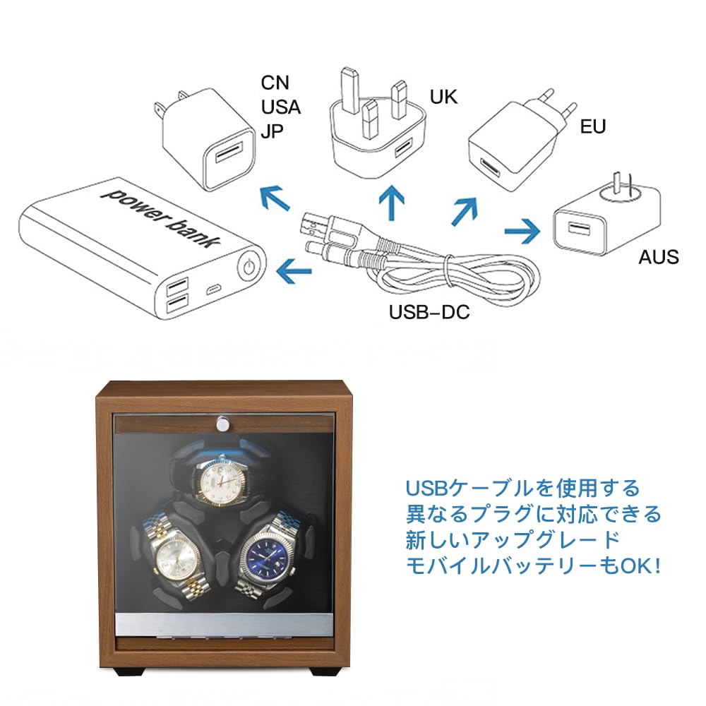 Winding Watch Automatic Watch Winding Made In Mabuchi Automatic Watch Watch Storage LED 4 3 Windings Machine, Winder, Machine, Japan, Motor, Winder,