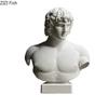 Antinous Figures Plaster Statue Desk Decoration Ornaments Classical Artwork Half Body Characters Sculpture Room Aesthetic Decor