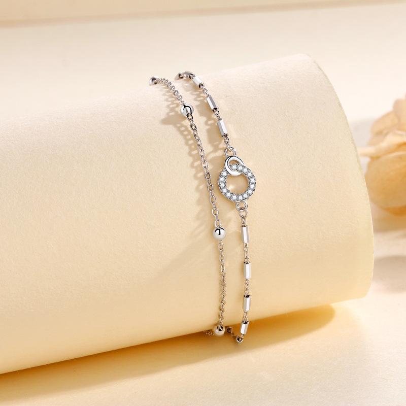 

Браслет Мёбиуса двойной Женский Модный Легкая Роскошь Нишевый Изысканный Ins Холодный Ветер Ручные Украшения