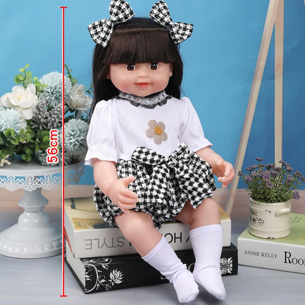 56Cm Reborn Simulation Barbie Gift Doll Baby Soft Gel Girl Toy Set Children's Doll