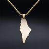 Collane d'Oro/Argento Collana di Mappa della Palestina alla Moda Collana in Acciaio Inossidabile
