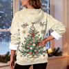 Women's Fashion Casual Long Sleeve Christmas Printed Hooded Sweatshirt