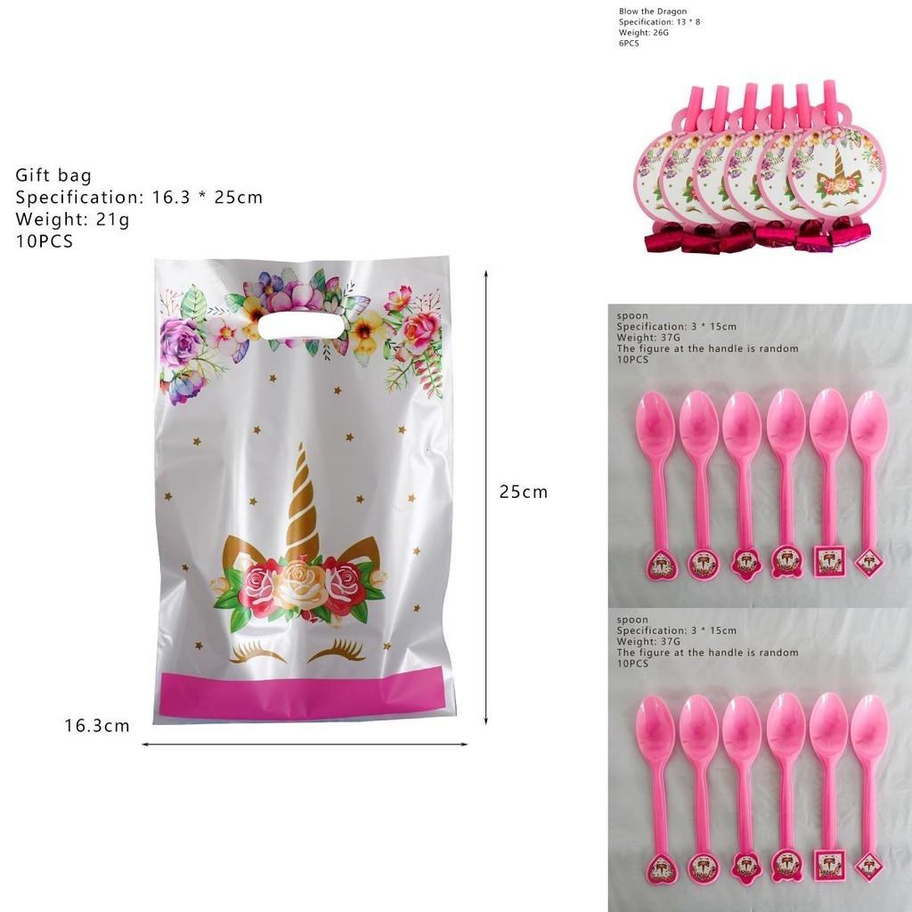 Wreath Unicorn Kids Birthday Party Supplies Delightful Tableware Cups Forks Plates And Napkins