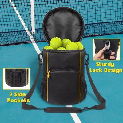 Large Capacity Tennis Carry Backpack Two Way Zippers Tennis Balls Holder Bag  Baseball Bag