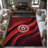 Sheffield United Football Print Crystal Velvet Rug, Comfortable Water Absorbent Non Slip Indoor Floor Carpet