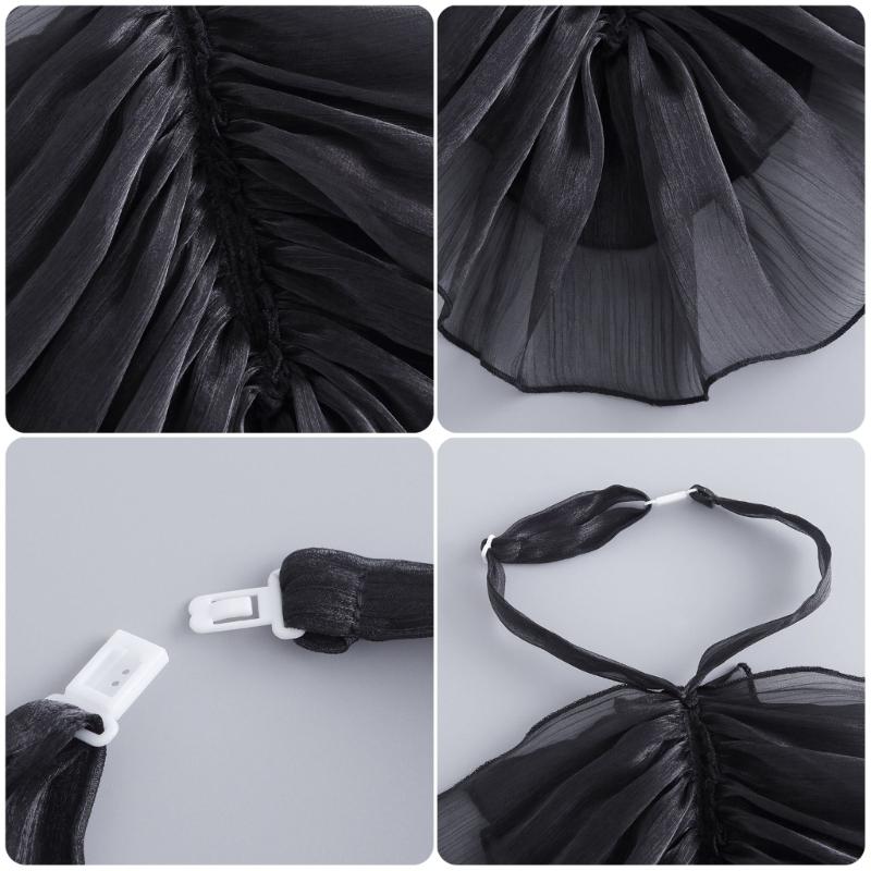 Elegant French Style Detachable Flouncing Collar With Layered Ruffle For Women Daily Outfit And Occasion