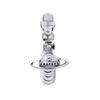 VIVIENNE WESTWOOD Albane Snake Saturn Přívěsek Mosazné Náušnice Unisex Náušnice Vintage-Stříbrné 62030090-02P017