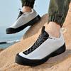 Men's Waterproof Leather Hiking Shoes Durable Outdoor Sport Men Trekking Leather Shoes Lace-Up Climbing Hunting Sneakers