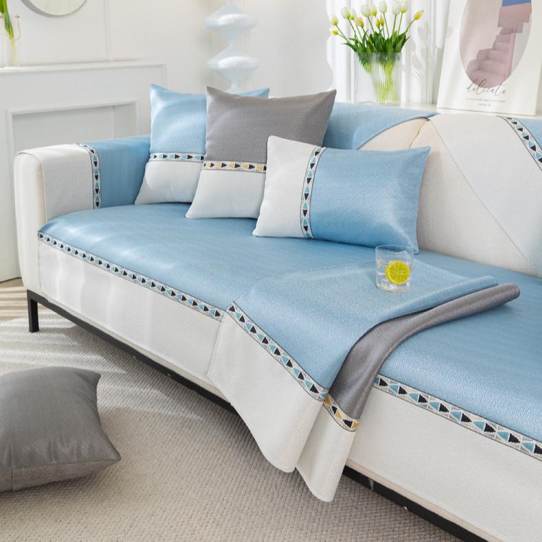Ice Silk Sofa Cushion Summer Non-slip Mat Seat Cushion New Simple Modern Sofa Cover Backrest Cover Cloth Towel