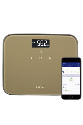 ECLEAR HCS-S02BR Compact Backlit Scale (Weight/BMI/Last Weight Difference), 100g Increments, Automatic Recognition