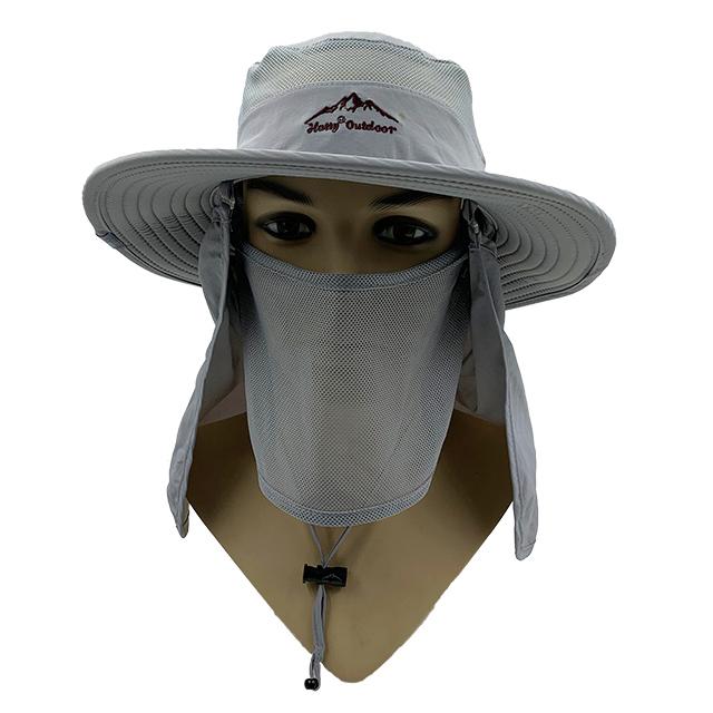 UV Protection Bucket Hat with Neck Flap for Unisex Outdoor Activities