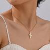 Fashion Gold Necklace Cross Oval Virgin Pendant, Personalized Accessories 323
