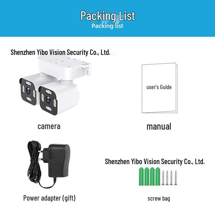 Caméra WiFi HD iCAM36 Extérieure Double Cardan Double Caméra