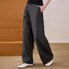 COOLHUT Women's High-Waist Minimalist Straight-Leg Casual Pants
