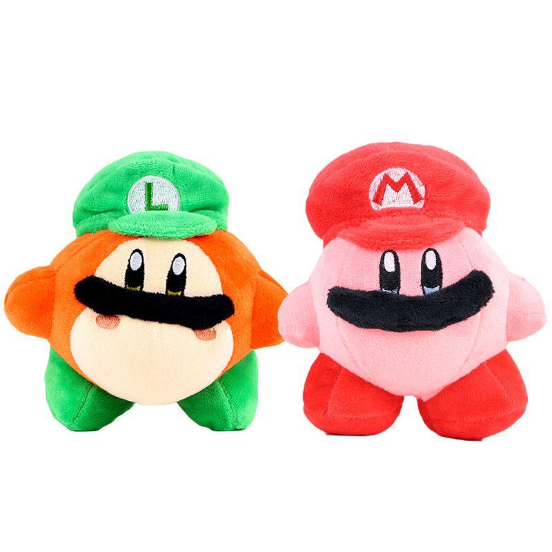 Adorable Kirby Waddle Dee Plush Doll With Mario Luigi Hat For Kids Gift Pendant