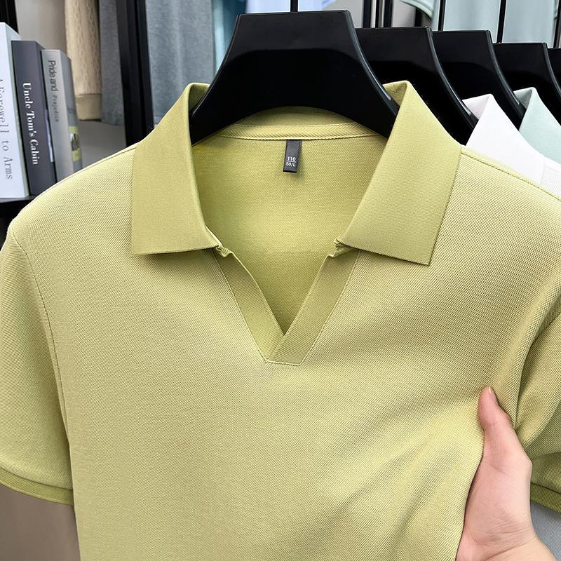 Polo Shirts for Men Short Sleeve V Neck Polo Lightweight Summer Casual Polo Shirts