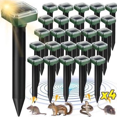 1/2/4 STÜCKE Solarbetriebener Ultraschall Schall Maulwurf Schädling Nager Abwehr Abwehrmittel Hof Außenlampe Hinterhof Ackerland Mausabwehr