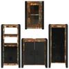 Bathroom Furniture Set with Shelf 4 pcs Multicolored Solid Reclaimed Wood
