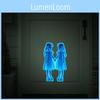 Halloween Night Glow Wall Sticker With Girl Holding Hands For Home Decor