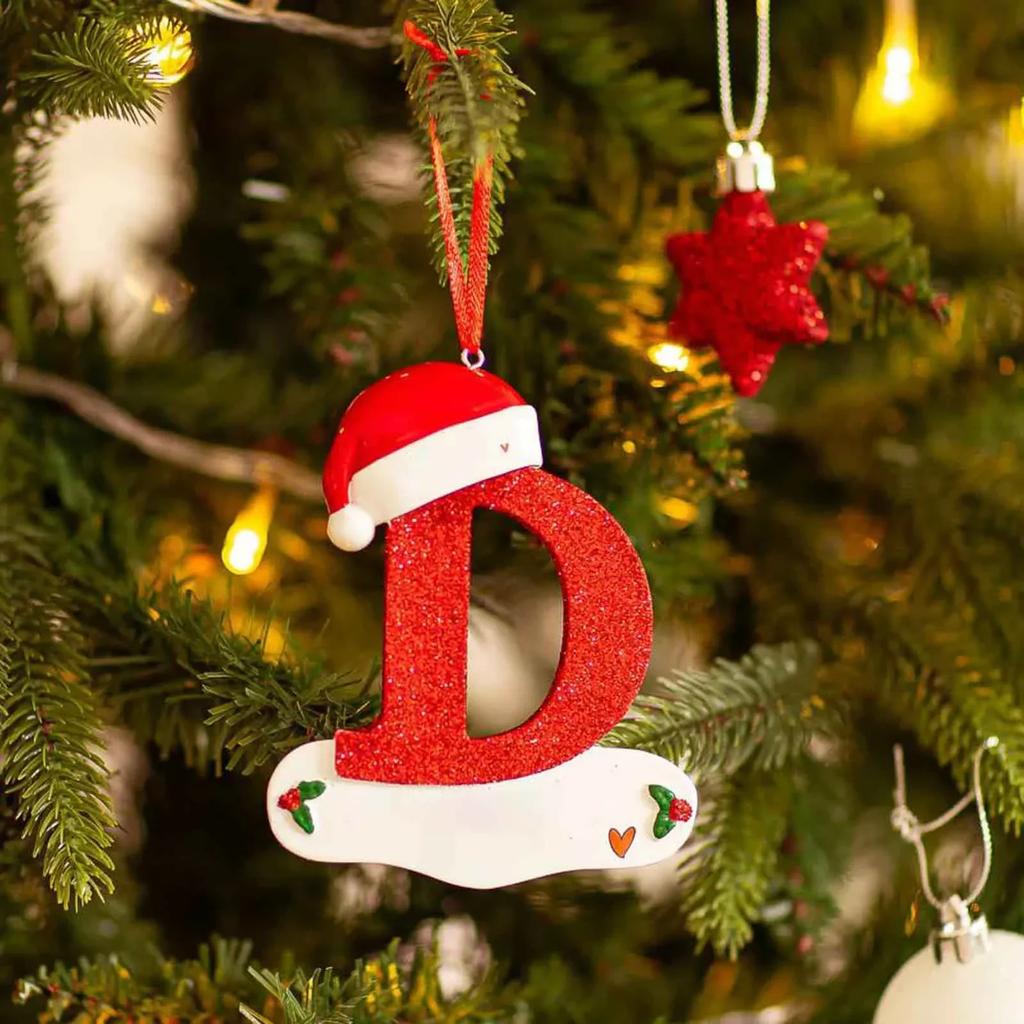 DIY Christmas Tree Decoration, Letter Pendant, 26 Letters, Home Holiday, Xmas Ornament, New Year, Nativity Decoration