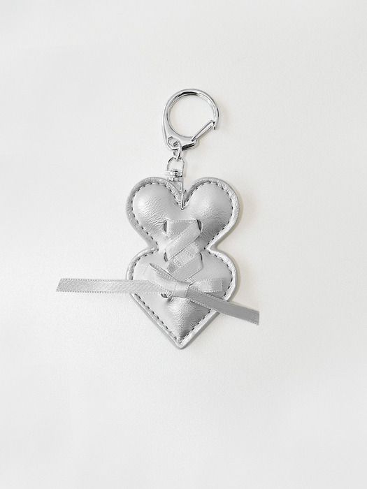 

DU MATIN Double heart keyring_silver silver