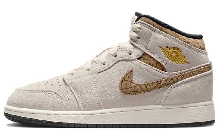 Jordan 1 Mid SE Brown Elephant GS DZ5369-102 36