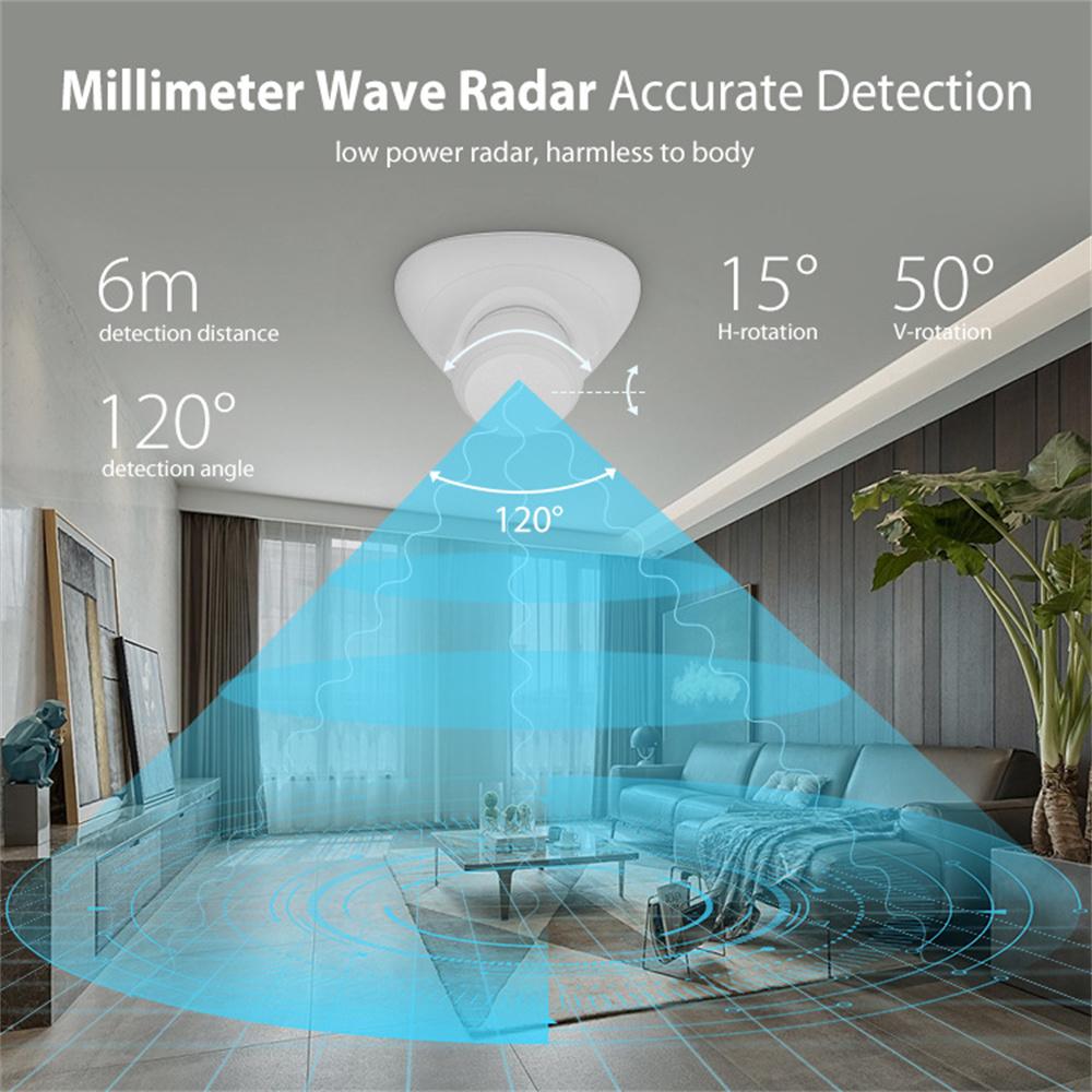 NEO ZigBee NAS-PS09B Human Presence Sensor Smart Millimeter-Wave Radar Monitor with Remote App Control