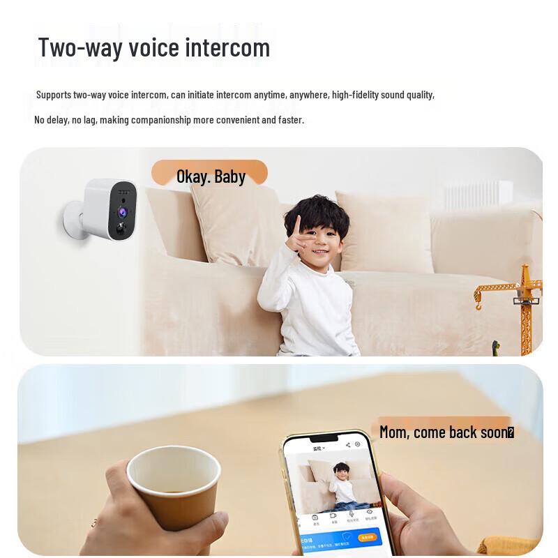 KONKA 4G Battery-Powered 360° Security Camera with Lifetime Data CN Plug (adapter Included)