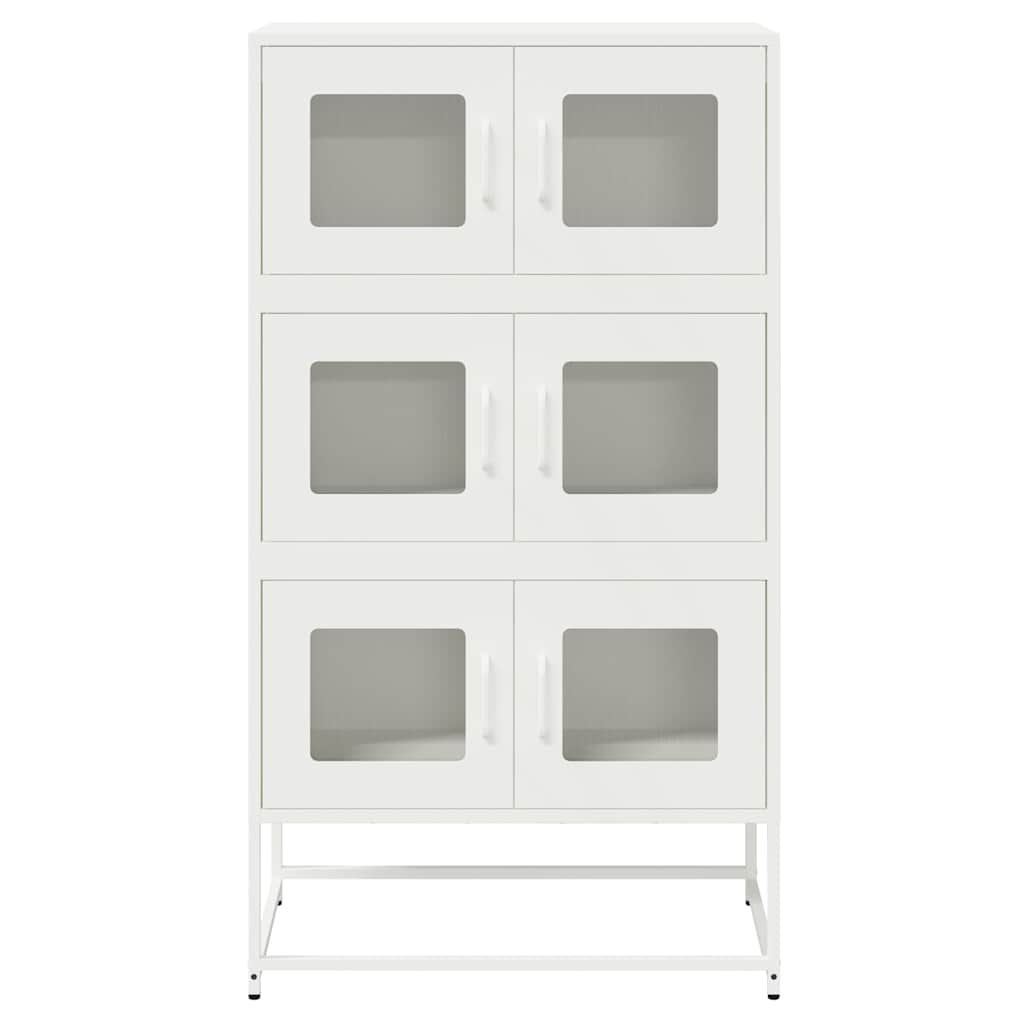 Highboard White 68 X 39 X 123 Cm Steel