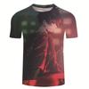 Summer Men's Casual Loose Size Graphic Jujutsu Kaisen Print Round Neck Short Sleeve T-shirt Top