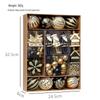 50-Piece Painted Christmas Ball Ornament Set for Tree Decorations