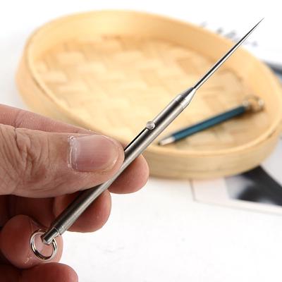 Βάση οδοντογλυφίδας τιτανίου Πιρούνι φρούτων Εξωτερική βάση EDC Αδιάβροχη τσέπη για οδοντογλυφίδα φιλική προς το περιβάλλον Εργαλείο κατασκήνωσης ταξιδιού