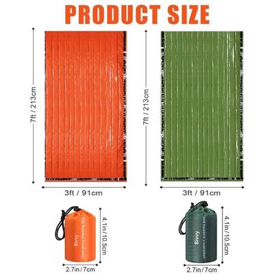 Waterproof Lightweight Thermal Emergency Sleeping Bag Bivy Sack - Survival Blanket Bags Camping, Hiking, Outdoor, Activities