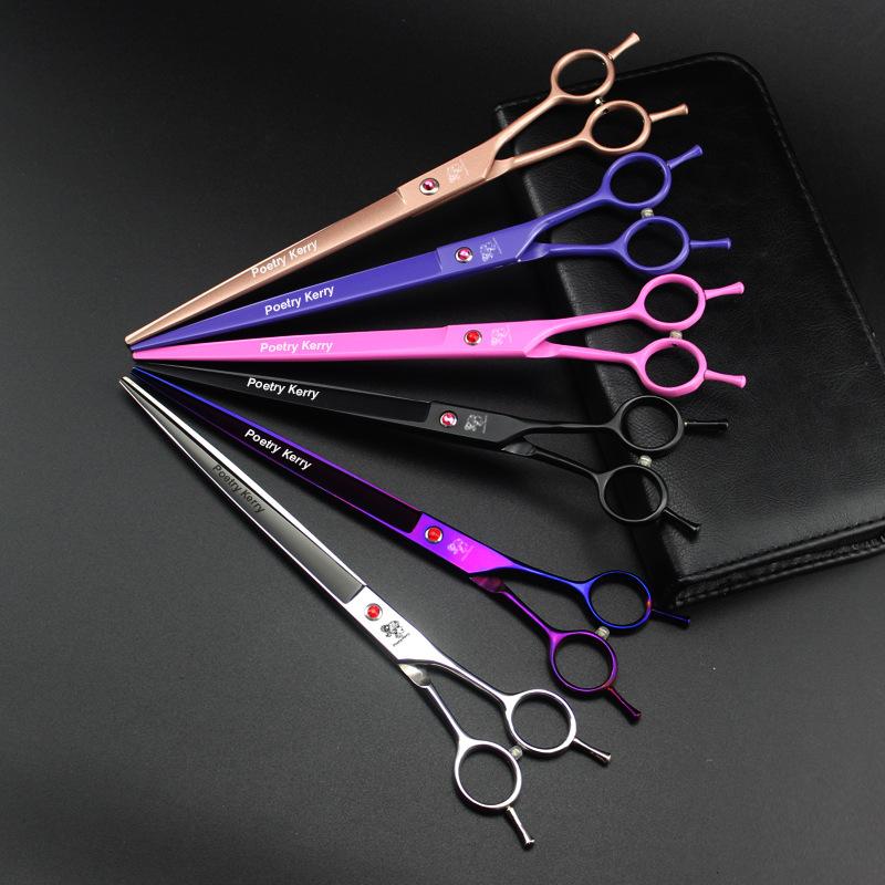 9 inch PK color, double tail, flat cut, straight cut, pet cut, high-end beauty cut 9inch glossy straight