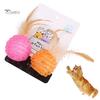 Puntos Pet 2Pcs Cat Kitten Feather Cloth Line Tube Balls Bite-resistant Scratch Toys