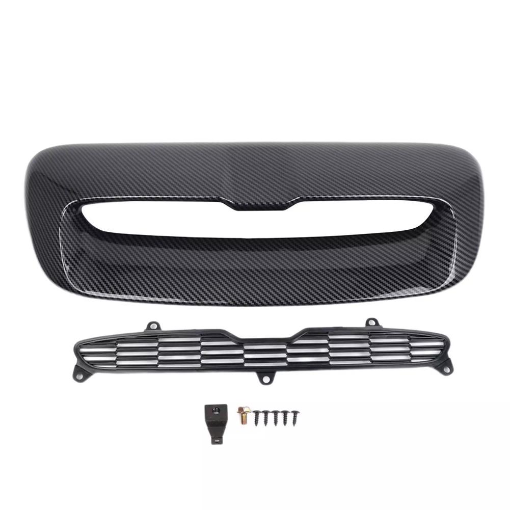 2PCS Car Engine Air Outlet Cover Trim Front Engine Hood Vent Trim Perfect Match Glossy Black for Cooper S R56 R55 R57 R58 R59