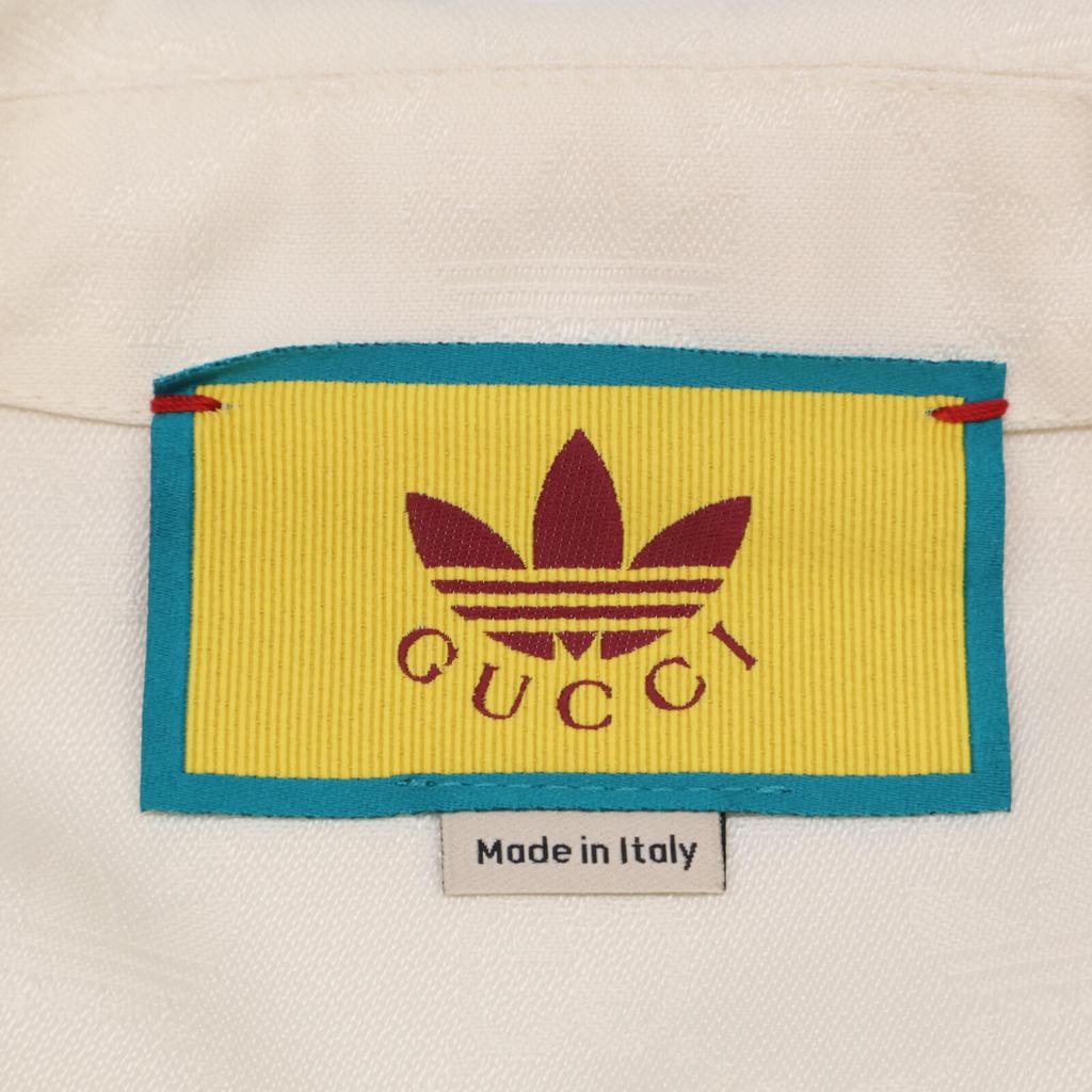 Gucci Xadidas Adidas [Domestic Regular] 703000 ZAI22 Short Jumpsuit GGxTrefoil Shelly Line Short Jumpsuit/ Overall All-in-one 38 IvoryUsed