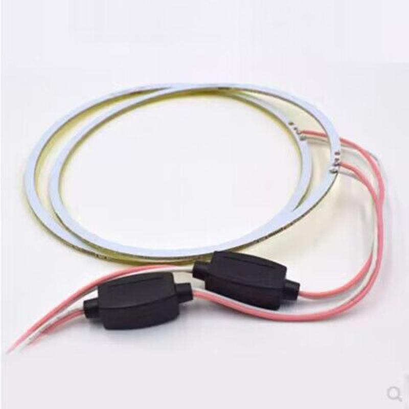 2 Stück Auto Scheinwerfer Cob Blende Angel Eye LED COB Weißes Licht Kreis 60/70/80/90/100/110/120mm Motorrad Moto Auto Lichter