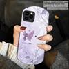 Roze Mode Vlinder Voor iPhone 17 Air 16 15 14 Pro 13 Plus 12 mini 11 Pro Max XR X 7 8 Elliptisch Gehard Glas Telefoonhoes