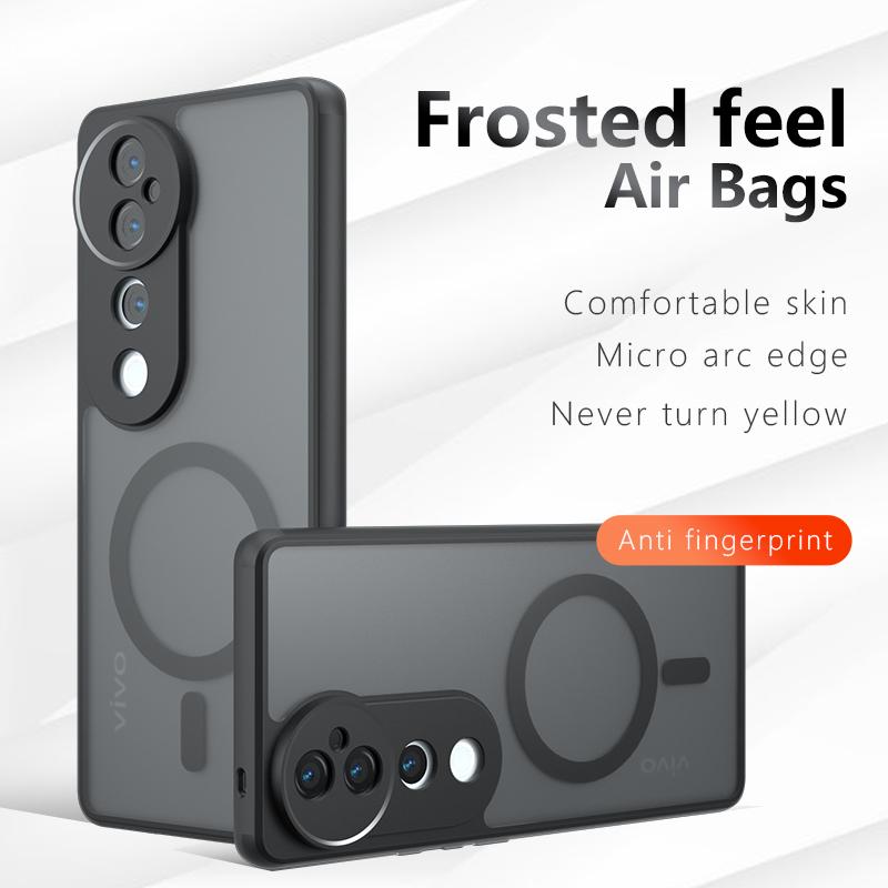 Θήκη για Vivo S19 V40 Pro Ματ Magsafe Ανθεκτική σε Πτώσεις Ενσωματωμένος Αερόσακος Γωνία Υλικό που δεν Κιτρινίζει Μαλακό Κάλυμμα