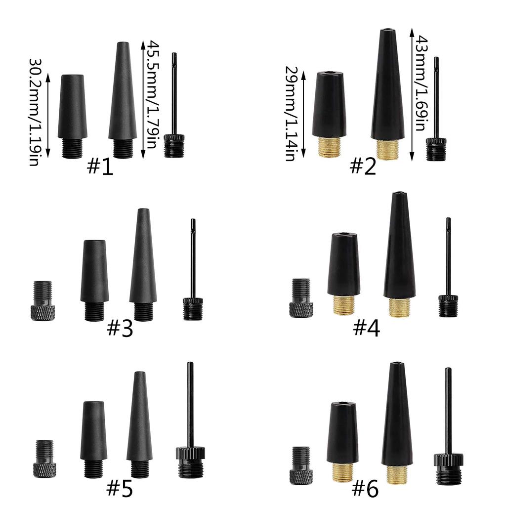 Fahrräder Ventiladapter Ballpumpe Nadel Aufblasnadel Luftpumpen Nadelset für Alle Fahrräder Sportbälle Aufblasbar