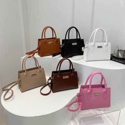 Bolsa Feminina Texturizada Retrô Nova Moda Europeia e Americana Casual e Linda Bolsa de Mão Bolsa Transversal Feminina Bolsa Tote