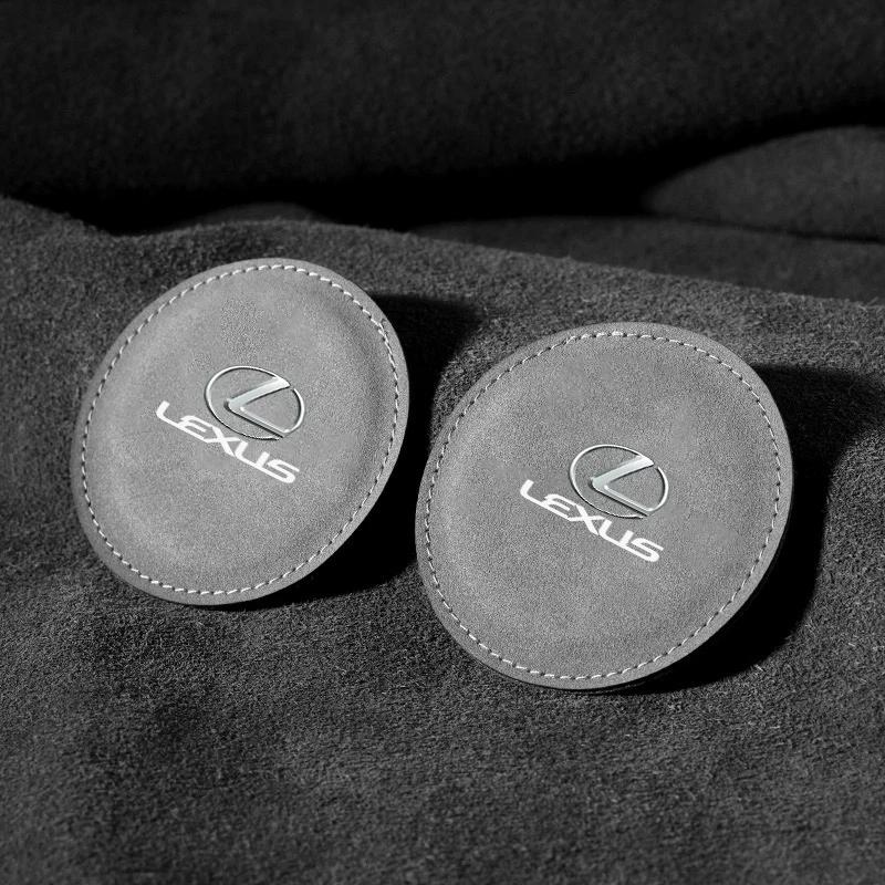 

Suede Car Coaster Water Cup Holder Anti-Slip Pad Accessories For Lexus UX250h RX450h CT200h RX400h NX300h RX350 RX300 GX470 сірий